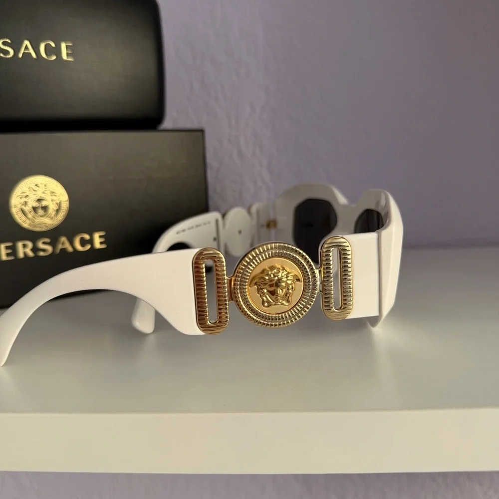 New! Versace White Sunglasses Mod.4425U 314/87, Authentic